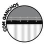 Imagem de Kit Suporte Varão para Banheiro 60 x 90cm mais Cortina box Copo de leite branca