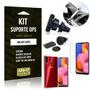 Imagem de Kit Suporte Veicular Magnético Galaxy A20S Suporte +Capinha Anti Impact +Película Vidro - Armyshield