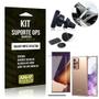 Imagem de Kit Suporte Veicular Magnético Galaxy Note 20 Ultra + Capa Anti Impacto +Película Vidro 3D - Armyshield