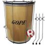 Imagem de Kit Surdo Gope Madeira 60cm 18 Pele Couro C/ Tripé + Baqueta