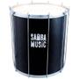 Imagem de Kit Surdo Madeira Samba Music 60X20 Preto Pele Animal