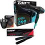 Imagem de KIT TAIFF - SECADOR STYLE PRETO 2000W 127V + PRANCHA CERAMIC 180ºC + DIFUSOR DE AR SMART NOVO