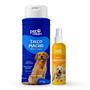 Imagem de Kit Talco Perfume cachorro gatos higiene pet banho a seco para caes neutraliza odor