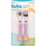 Imagem de Kit Talher Infantil - Colher e Garfo - Animal Fun - Girafinha - Buba