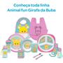 Imagem de Kit Talher Infantil Girafinha Bebê Anatômico Aço Inox Buba