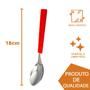 Imagem de Kit Talheres Colher Faqueiro Inox Cabo Vermelho Luxo - 72Un