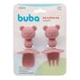 Imagem de Kit Talheres em Silicone Buba Rosa 15817 6M+