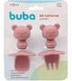 Imagem de Kit Talheres Infantil em Silicone  Ursinho - Rosa - Buba