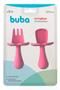 Imagem de Kit talheres infantil silicone - rosa buba