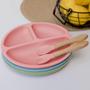 Imagem de Kit Talheres Silicone E Bambu Rosa - Buba