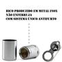 Imagem de Kit Tampa Bico Valvula Pneu Roda Inox Antifurto Peugeot Novo