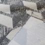 Imagem de Kit Tapete Passadeira Cozinha 1,30 x 45cm 2 peças Antiderrapante Tear Artesanal Decoração Jacquard Cinza