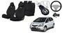 Imagem de Kit Tecido Personalizado Assentos Capas Estofado Honda Fit 03-08 + Volante + Chaveiro