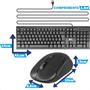 Imagem de Kit Teclado Com Fio e Mouse Sem Fio 3200 Dpi