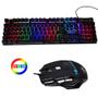 Imagem de Kit Teclado Com Fio Mouse Gamer Led Luz De Fundo RGB Alta Qualidade NA300