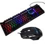 Imagem de Kit Teclado Com Fio Mouse Gamer Led Luz De Fundo RGB Alta Qualidade NA300
