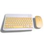 Imagem de Kit Teclado Com Mouse Bluetooth Sem Fio Coloridos Wireless