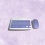 Imagem de Kit Teclado Com Mouse Bluetooth Sem Fio Coloridos Wireless