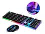 Imagem de Kit Teclado E Mouse 2 Em 1 Gamer Usb Com Fio Led Colorido