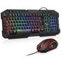 Imagem de Kit Teclado e Mouse BAKTH com LED Rainbow - Conexão USB