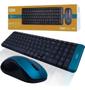 Imagem de Kit Teclado E Mouse Bluetooth Sem Fio Slim Tm404 Oex Abnt - Preto e Verde Turqueza 