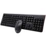 Imagem de Kit Teclado e Mouse C3Tech K-W80BK, Wireless, ABNT2 Multimídia, 1600DPI, 4 Botões - Preto