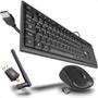 Imagem de Kit Teclado E Mouse Com Antena Wireless Usb Para Informática