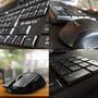 Imagem de Kit Teclado E Mouse Com Fio USB 2.0 Preto Teclas Macias