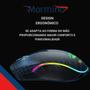 Imagem de Kit teclado e mouse ergonômico LED RGB Com Hub Usb 3.0