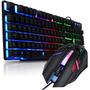 Imagem de Kit Teclado e Mouse Gamer Com Led Varias Cores Sensação Mecânica
