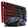 Imagem de Kit Teclado E Mouse Gamer Dw-550 Led Rgb Preto Usb