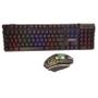 Imagem de Kit teclado e mouse gamer led rgb usb abnt2 multimidi hk8900
