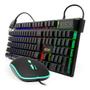 Imagem de Kit Teclado E Mouse Gamer Usb Exbom Semimecanico Led Rgb