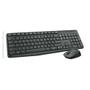 Imagem de Kit Teclado e Mouse Logitech MK235, Sem Fio, USB, ABNT2, Resistente à Água, Cinza - 920-007903