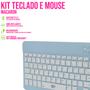 Imagem de Kit Teclado e Mouse Macaron 10" Sem Fio PC Gamer Wireless