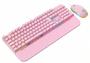 Imagem de Kit Teclado e Mouse Mecânico abnt2 Gamer Led RGB Iluminado Rosa