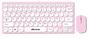 Imagem de Kit Teclado e Mouse Rosa Silencioso Wireless Keyboard 2.4GH