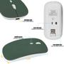 Imagem de Kit Teclado e Mouse Sem Fio A6732 Verde Escuro Conexão Recarregável e Design Ultra Fino