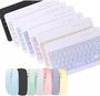 Imagem de Kit Teclado E Mouse Sem Fio Bluetooth Colorido Para Tablet Pc iPad (Preto)