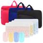 Imagem de Kit Teclado e Mouse Sem Fio Bluetooth + Luva Case p/ Notebook