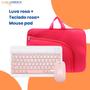 Imagem de Kit Teclado e Mouse Sem Fio Bluetooth + Luva Case p/ Notebook