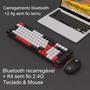 Imagem de Kit Teclado E Mouse sem fio Colorido Bt Wireless 2.4