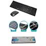 Imagem de Kit Teclado E Mouse Sem Fio Exbom Bk-S1000 Usb