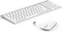 Imagem de Kit Teclado E Mouse Sem Fio Lehmox Ley-171 - Branco