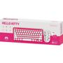 Imagem de Kit Teclado e Mouse Sem Fio Letron Hello Kitty Rosa