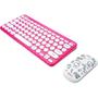 Imagem de Kit Teclado e Mouse Sem Fio Letron Hello Kitty Rosa
