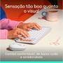 Imagem de Kit Teclado e Mouse Sem Fio Logitech POP Icon com Teclas e Botões Personalizáveis, Silencioso, Bluetooth, Branco- 920-013057