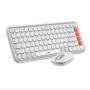 Imagem de Kit Teclado e Mouse Sem Fio Logitech POP Icon com Teclas e Botões Personalizáveis, Silencioso, Bluetooth, Branco- 920-013057