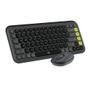 Imagem de Kit Teclado e Mouse Sem Fio Logitech POP Icon com Teclas e Botões Personalizáveis, Silencioso, Bluetooth, Grafite - 920-013056