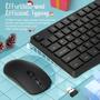 Imagem de Kit Teclado e Mouse Sem Fio Lovaky - Tamanho Grande - Preto
